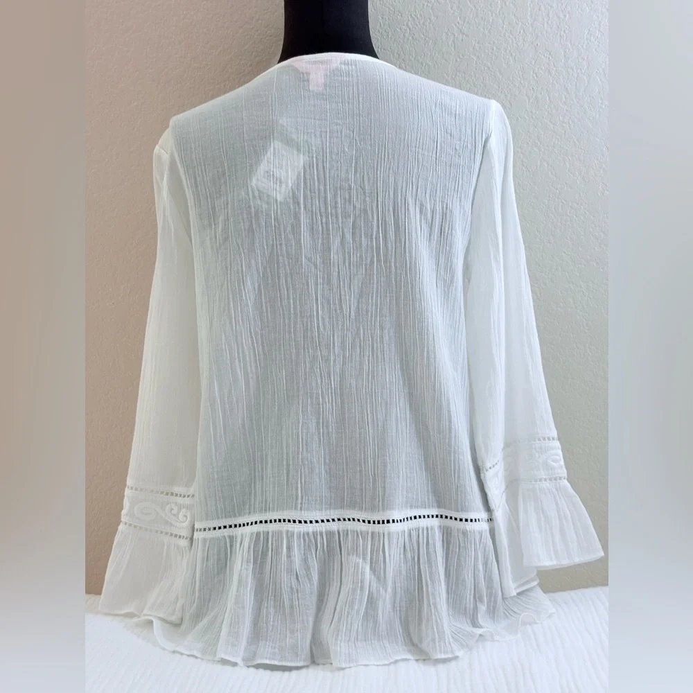 LILLY PULITZER TOP SHIRT BLOUSE WHITE SIZE SMALL NEW WITH TAGS SEE PICS - Picture 14 of 14